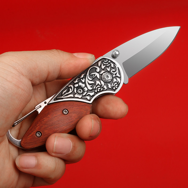 携折叠刀精品随身小刀便锋利防身创意精致开包裹钥匙扣水果刀迷你