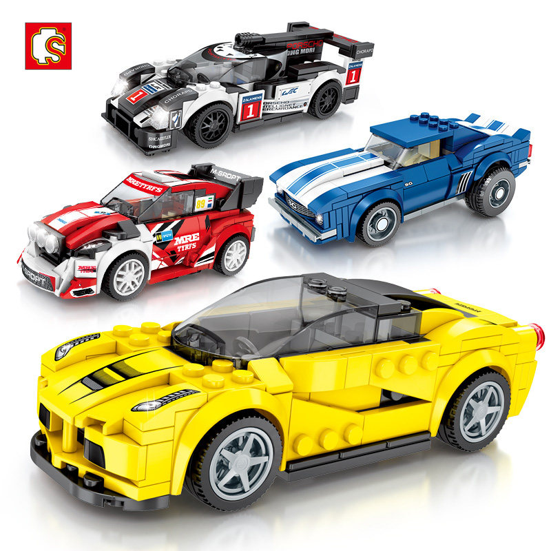 森宝乐高积木男孩子拼装汽车玩具儿童益智力拼插跑车组装赛车模型