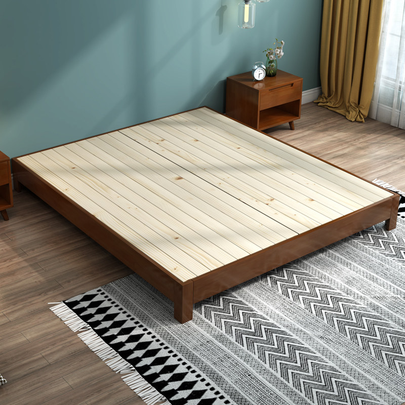 8米硬板床简易出租房经济床矮床地台床单人1.5实木床