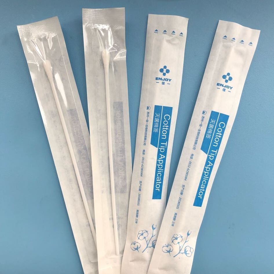 棉签灭菌病毒500支装包装鼻咽拭子采样管独立咽喉工业植绒脱脂棉