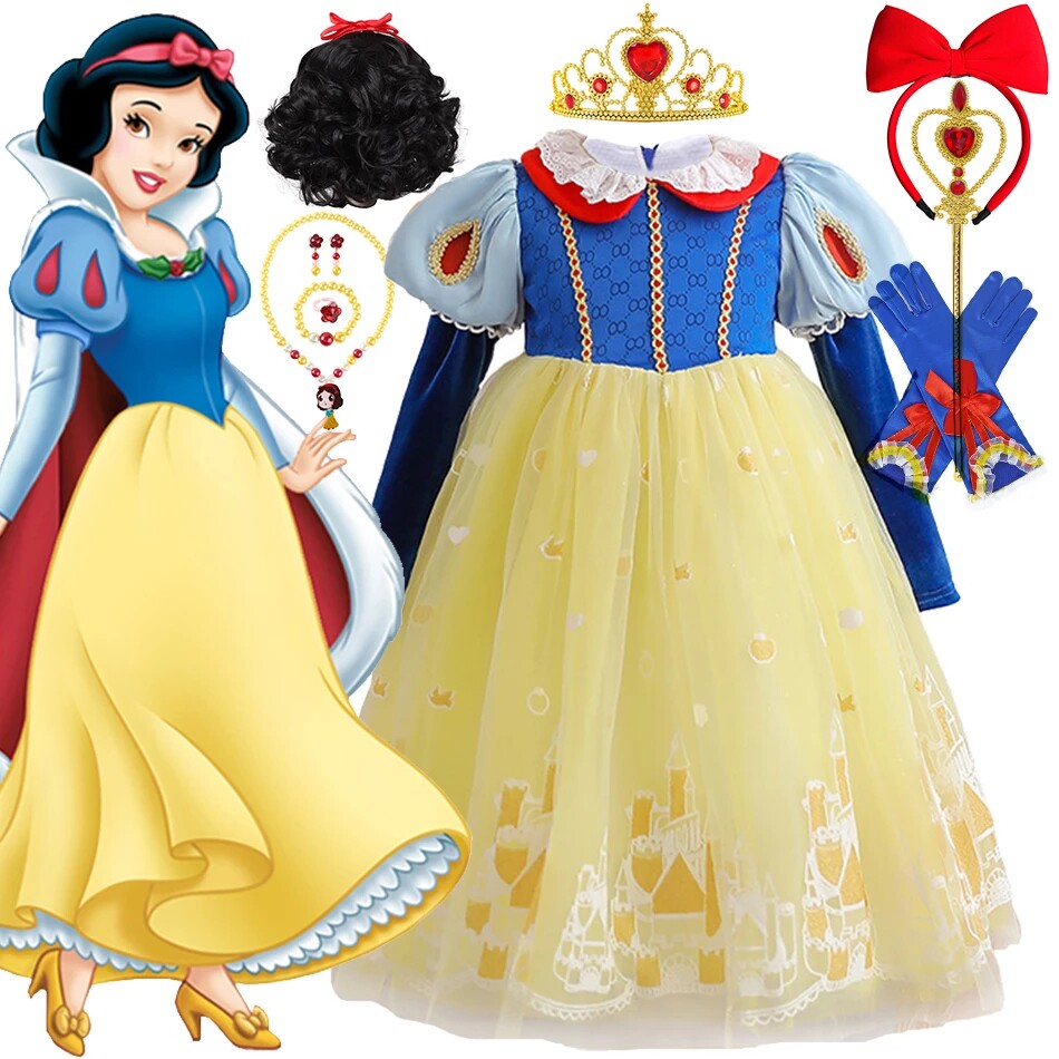 白雪公主裙女童童话故事演出连衣裙万圣节cosplay儿童洋气裙子