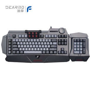 迪摩F4有线机械键盘樱桃cherry黑轴网吧游戏电竞专用电脑键盘