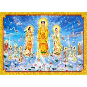 西方三圣接引图片