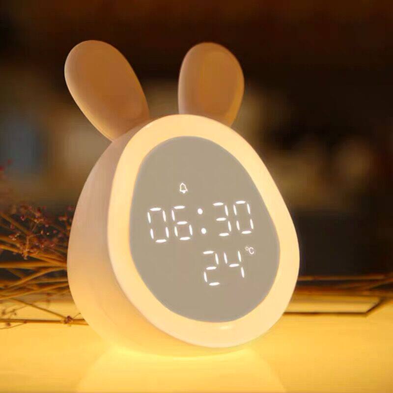 智能小闹钟led电子钟儿童学生用创意卡通钟表静音震动夜光床头钟