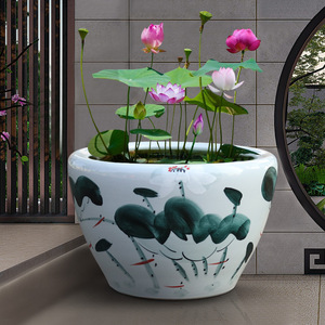 陶瓷荷花缸特大号图片