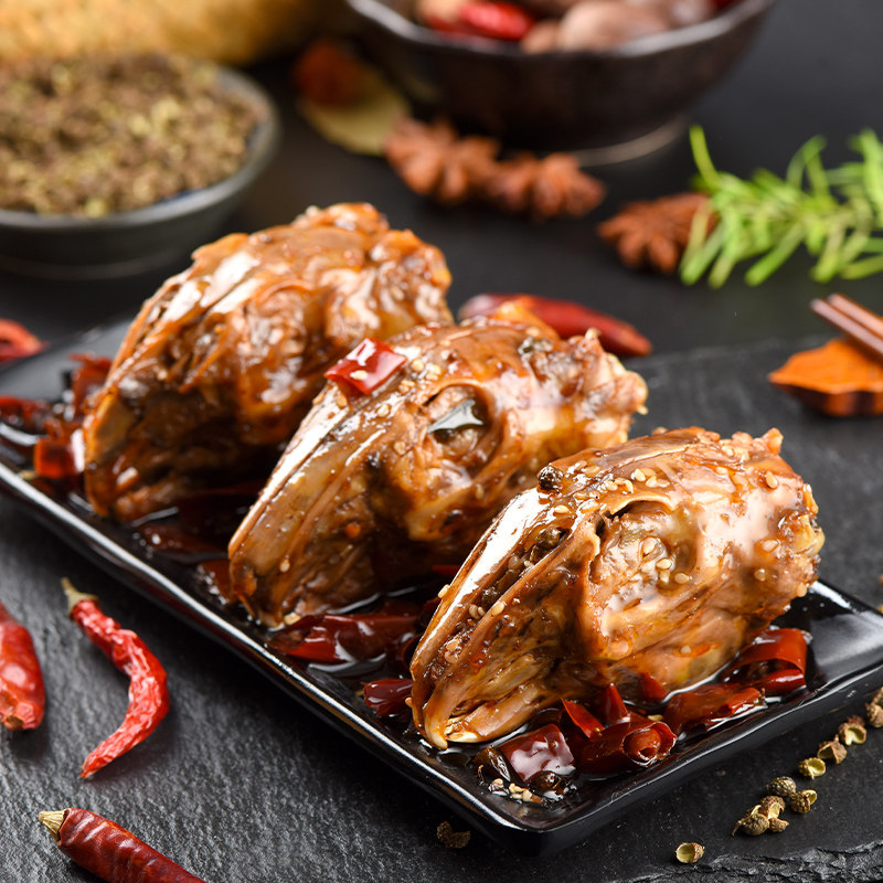 优卓丽 香辣兔头自贡麻辣五香兔子头小吃兔肉冷吃兔正宗四川美食