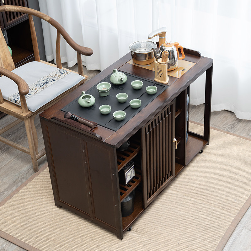 移动茶桌家用客厅办公室茶柜新中式小茶台烧水壶一体式多功能茶车