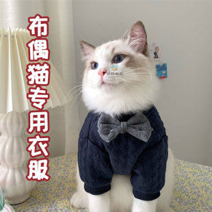 布偶猫专用衣服猫咪秋冬季防掉毛冬天穿的保暖可爱猫猫小奶猫秋装