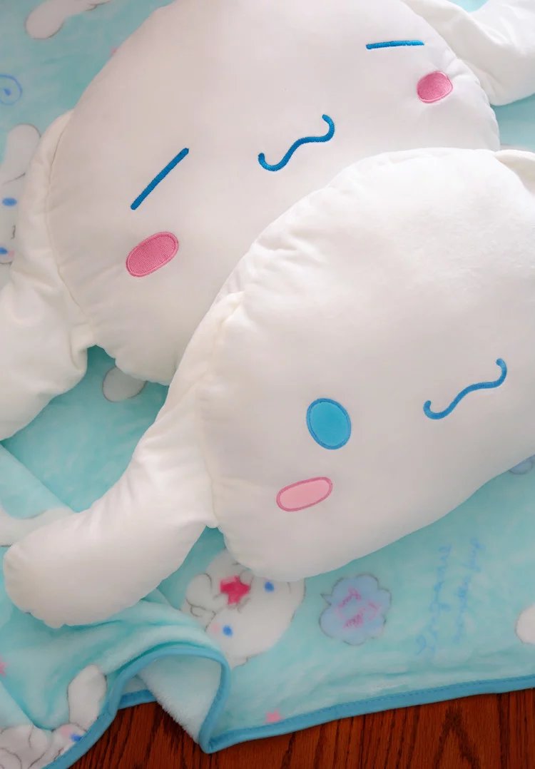 lovely Cartoon Dog with big ears cinnamoroll Osmanthus fragrans White Pillows Cushion Air blanket Two-in-one Blanketin the Home Fabric , Pillow/Pillow category - from Buy2taobao.com to provide professional Taobao agent buy service