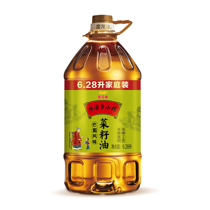 金龙鱼外婆乡巴蜀风味小榨菜籽油非转基因食用油 6.28L【qyg】