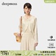 【deepmoss】2024春夏新款女装时尚休闲气质水泽连袖系带叠穿罩衫