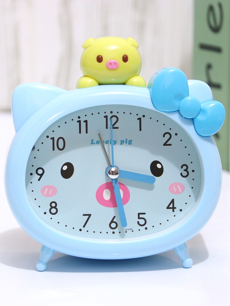 特价闹钟静音床头_闹钟创意可爱儿童静音夜灯学生用卡通时尚床头卧室
