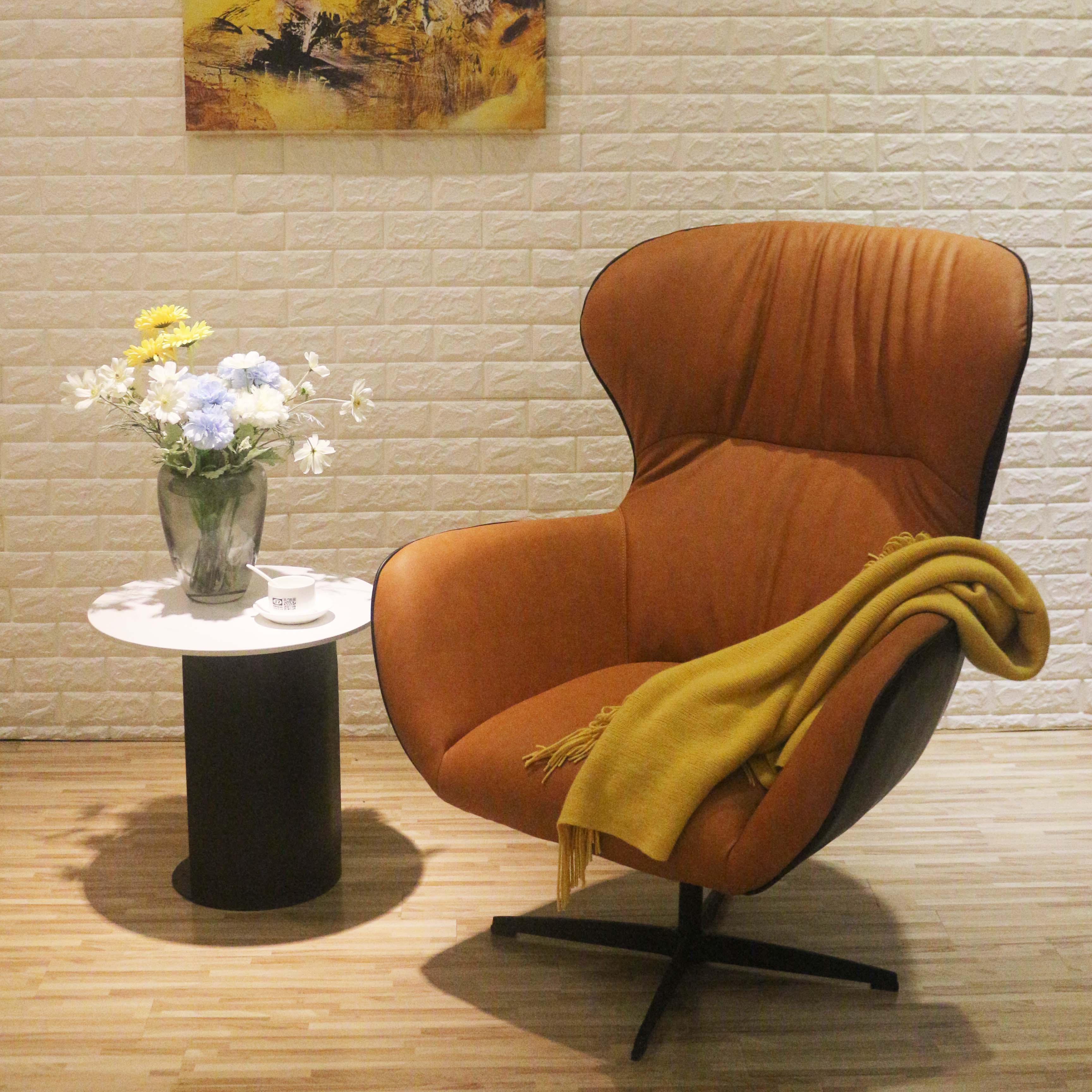 纳智杰意式极简休闲椅现代简约老虎椅单人沙发椅休闲阳台靠背躺椅