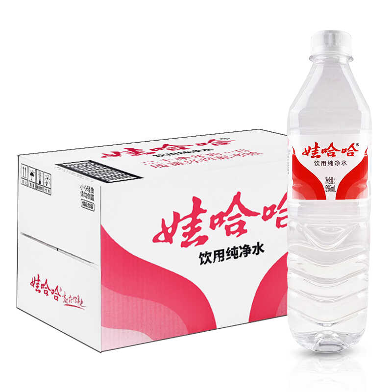 娃哈哈饮用纯净水596ml*24瓶