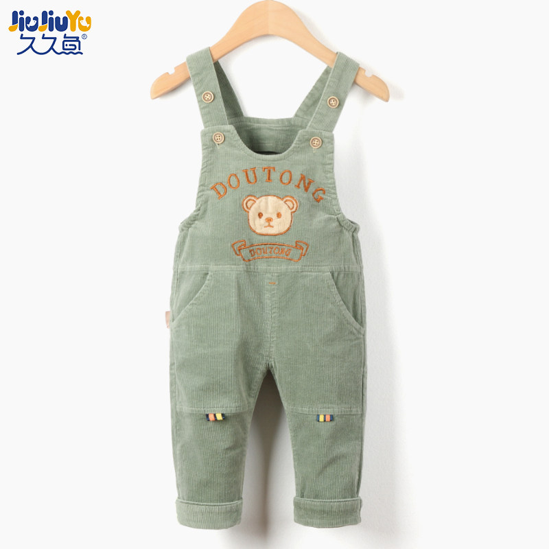 儿童背带裤春秋婴儿可开档背心式吊带裤男童女童连体宝宝背带长裤