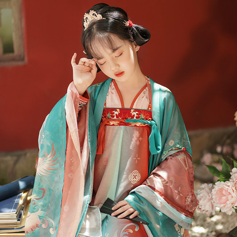小华小夏汉服女童高唐云梦原创改良唐制礼服夏季儿童古装齐胸裙