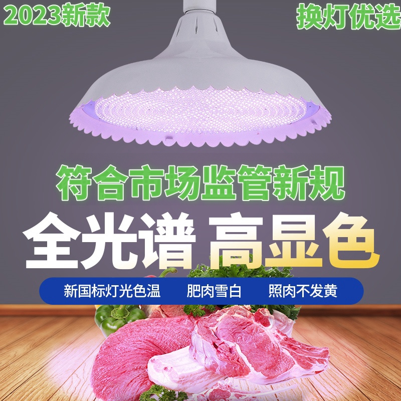 新国标led生鲜猪肉灯熟食灯水果蔬菜卤菜店海鲜超市专用超亮白光