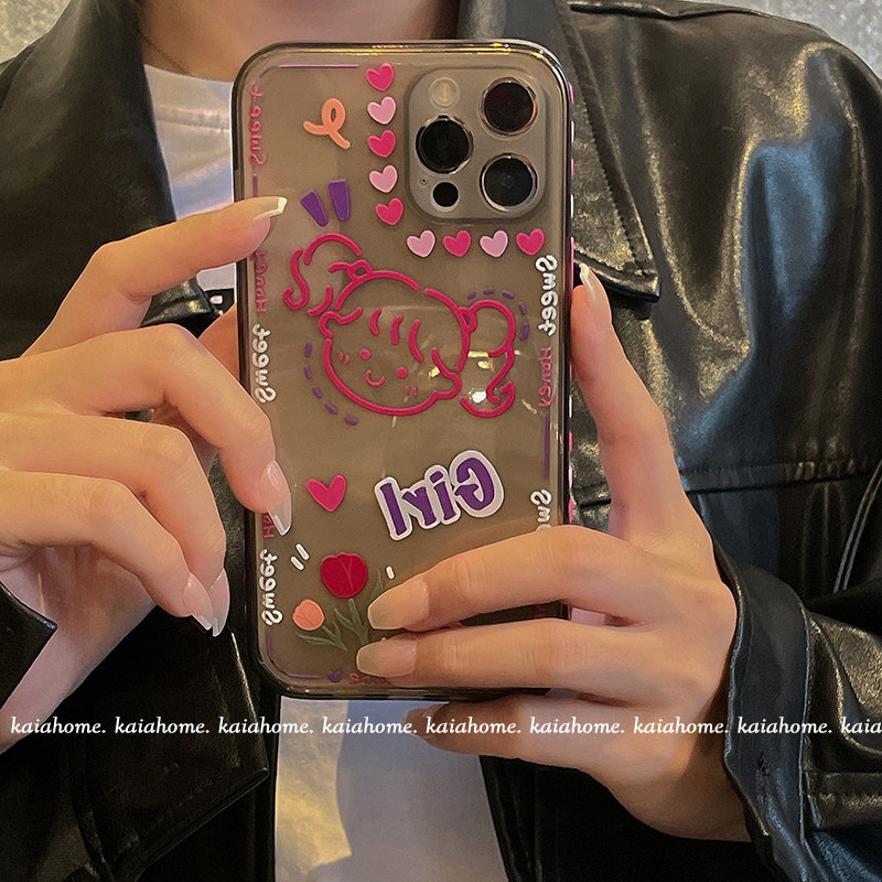 kaia 日韩爱心女孩适用iphone12pro max苹果11手机壳iphonex硅胶xsmax