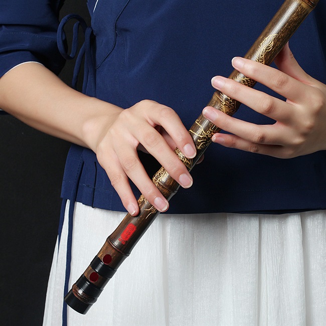 正品伶吟民族乐器竹笛专业演奏cdefg调紫竹笛子一节曲笛梆笛龙凤