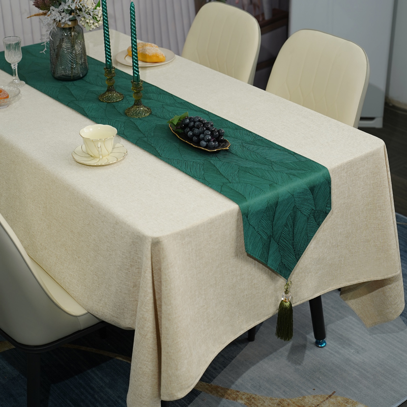 长方形餐桌桌布轻奢高级感现代简约防水茶几客厅家用2022新款桌布
