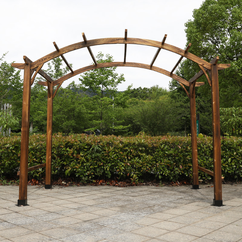 葡萄架庭院防腐木爬藤架室外阳台露台网格花架户外遮阳棚架子凉亭