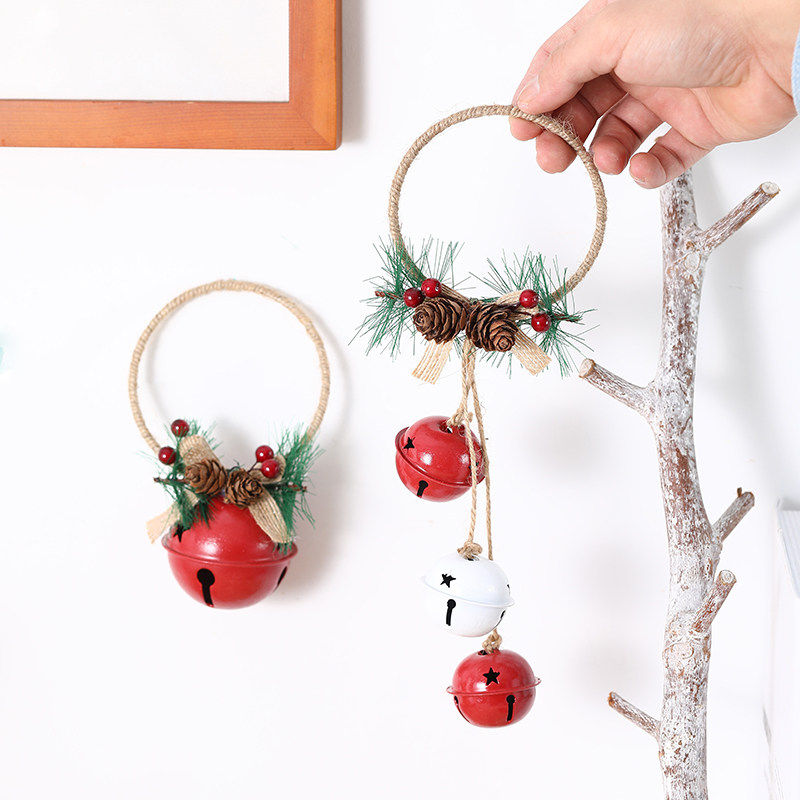 热销圣诞挂饰铃铛_圣诞节铃铛吊饰装饰空中创意风铃挂饰女生幼儿园