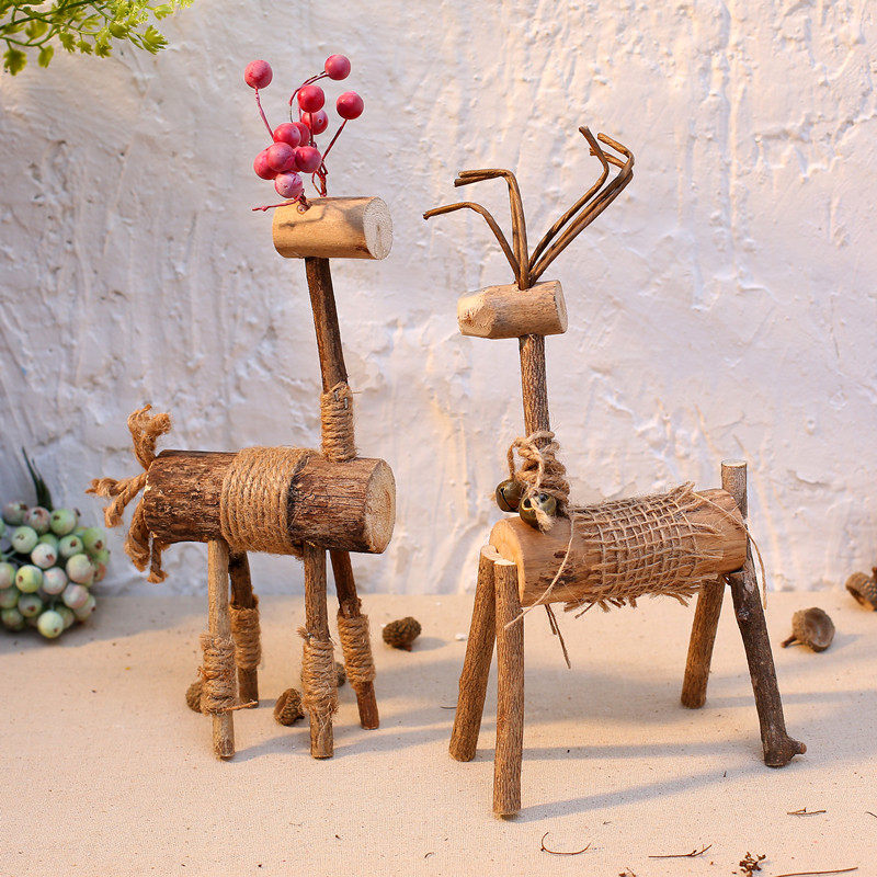 树枝装饰摆件装修饰品创意家居木工手工制作橱窗装饰品道具网红