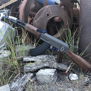 仁祥akm47电动连发下供弹水弹枪改装成品 尼龙水弹抢ak74m改装版