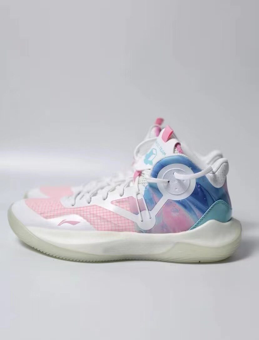 李宁lining  音速9 team 团队版缓震实战篮球鞋 冰淇淋 abpr017-5