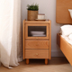 全实木床头柜小型现代简约床边柜北欧收纳柜家用置物柜卧室小柜子