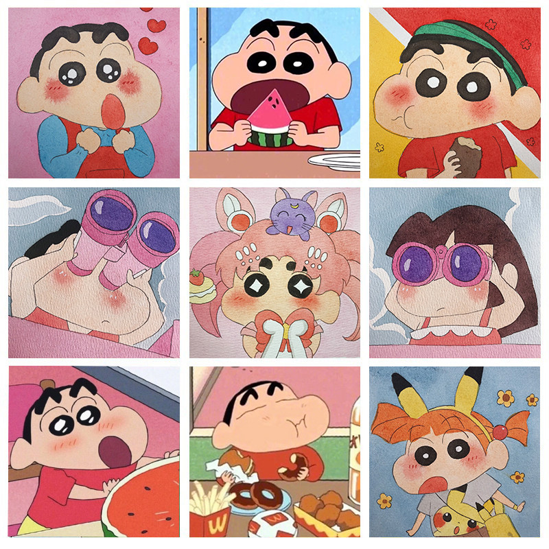 大本营旗舰店的优惠券大全—九宫格蜡笔小新diy数字油画 手绘填色儿童