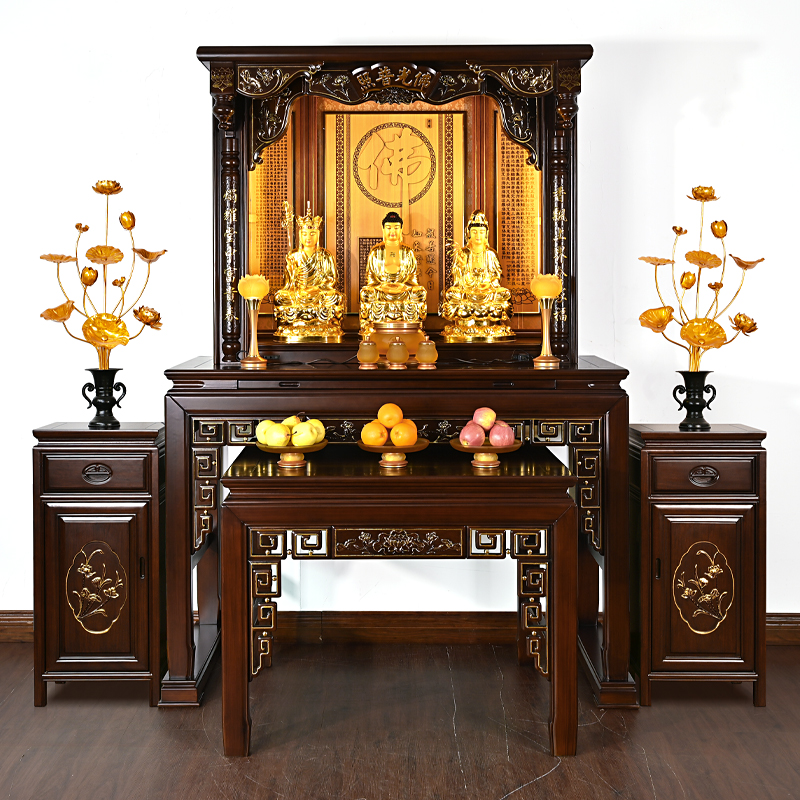 实木楠木佛龛立柜神像台供桌客厅奢华型财神家用佛台神龛佛桌藏式