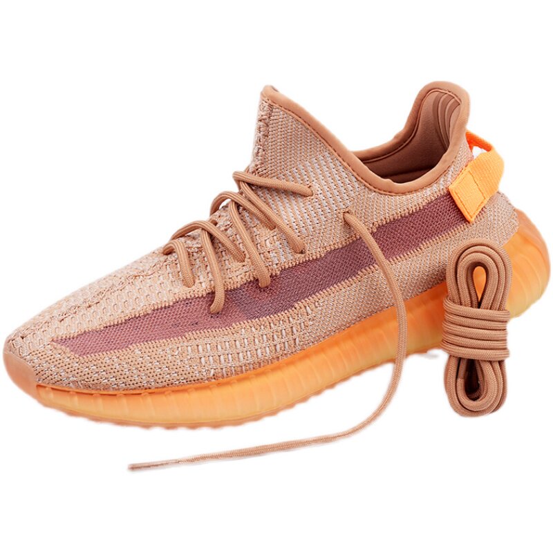 适配老爹yeezy700椰子350v2圆形鞋带男女ins灰色鞋带