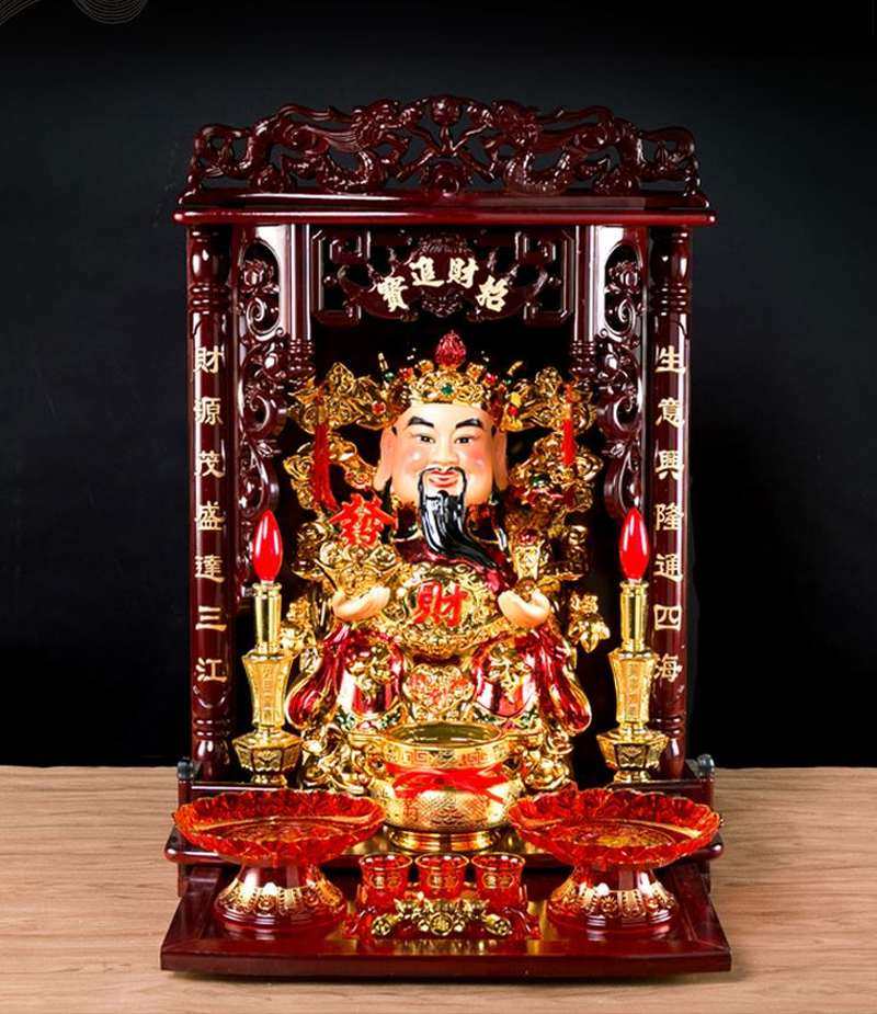 神龛挂式供台音财神爷供奉神台关架子吊柜墙壁供台家用小佛龛实木