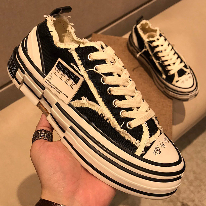 xvessel吴建豪硫化鞋乞丐帆布鞋黑白色基础男鞋蔡徐坤王一博同款