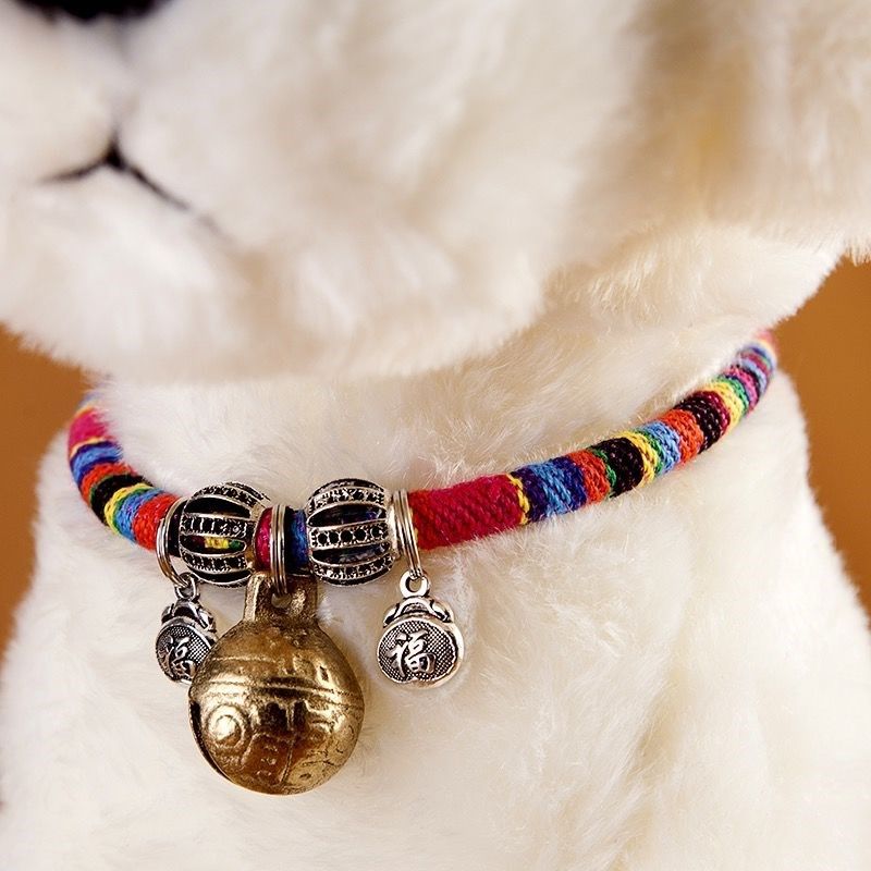 狗铃铛项圈泰迪比熊小型犬专用狗狗小铃铛铜铃纯铜超响可爱项圈式