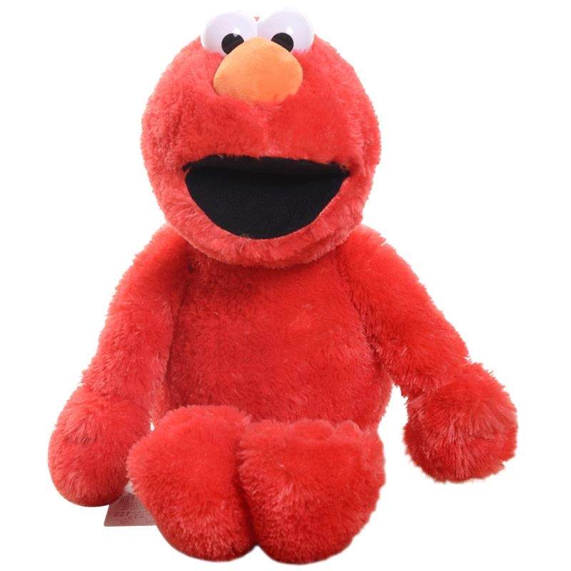 生日礼物大红_芝麻街公仔毛绒玩具艾摩elmo甜饼怪大鸟玩偶生日礼物布