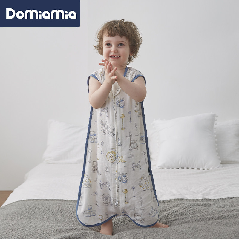 domiamia哆咪呀宝宝睡袋夏季薄款婴儿春秋纱布睡袋儿童背心睡袋