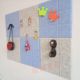 北欧小方格毛毡留言板墙贴照片墙背景板幼儿园作品软木板展示板