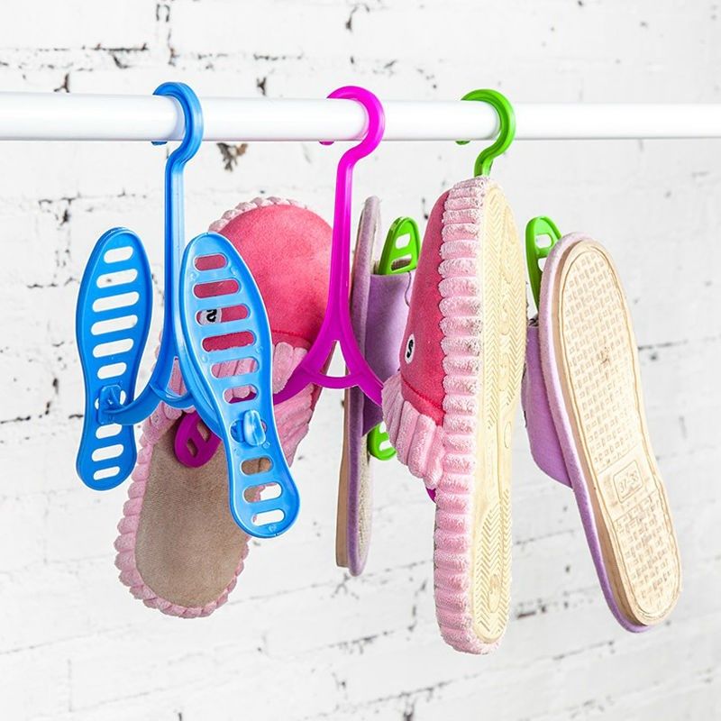 创意防风双钩阳台晒鞋架多功能挂鞋子的晾鞋架挂钩晾鞋架子晾晒架