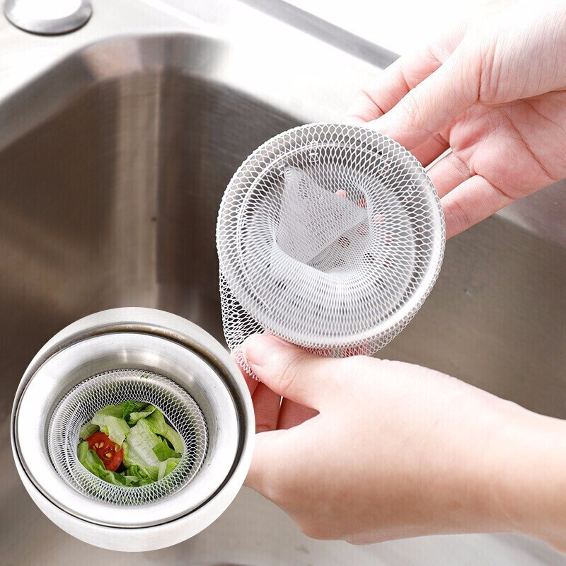 厨房水槽过滤网防堵塞菜隔水袋排水口残渣沥水网水槽沥水袋30p100