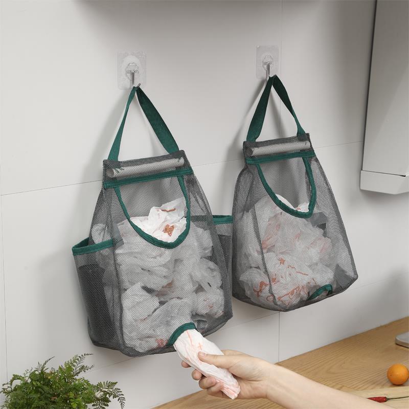 塑料袋收纳神器大容量厨房垃圾袋大号方便袋免打孔壁挂整理购物储