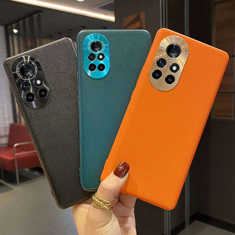 奥匡新款华为nova8pro手机壳nova8高档素皮全包防摔保护套个性创意