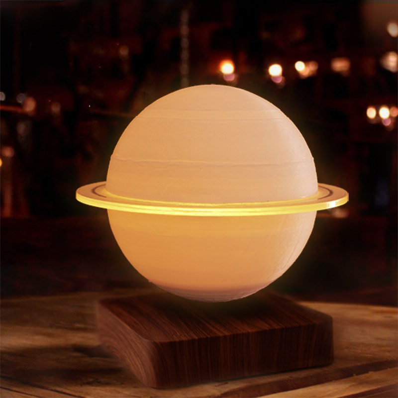 磁悬浮3d打印土星灯创意生日礼物可定制床头灯台灯浪漫悬浮小夜灯