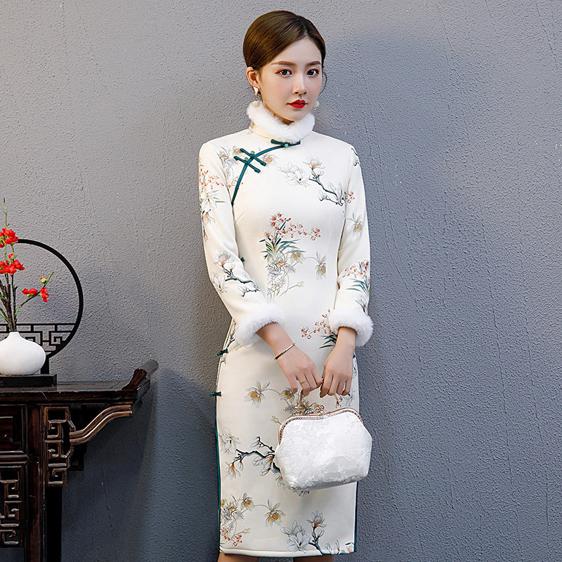 旗袍冬装