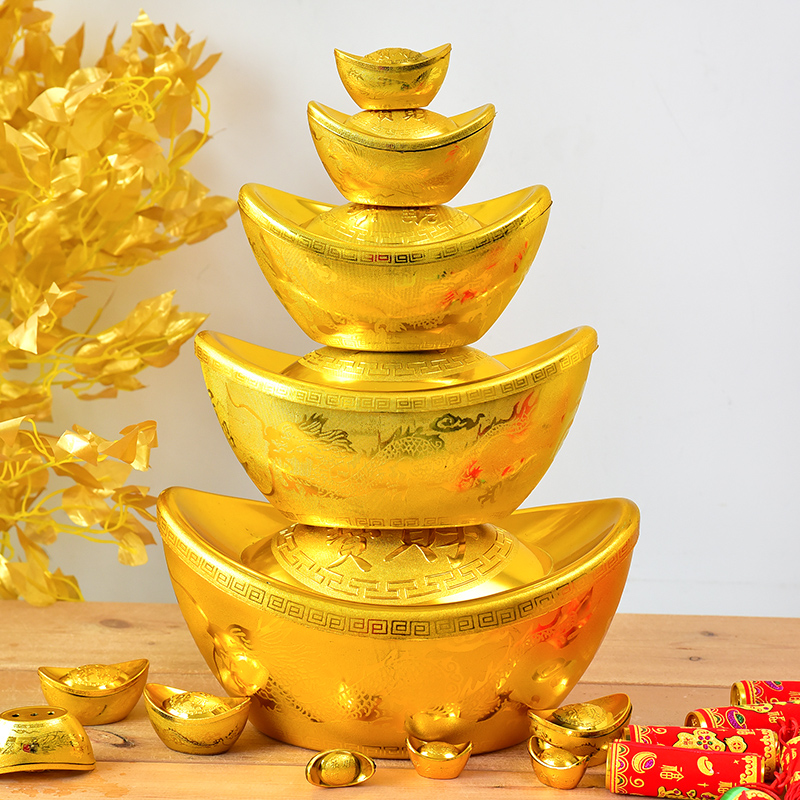 泽阳 2022虎年新年装饰创意金元宝摆件佳节招财进宝金元宝套装