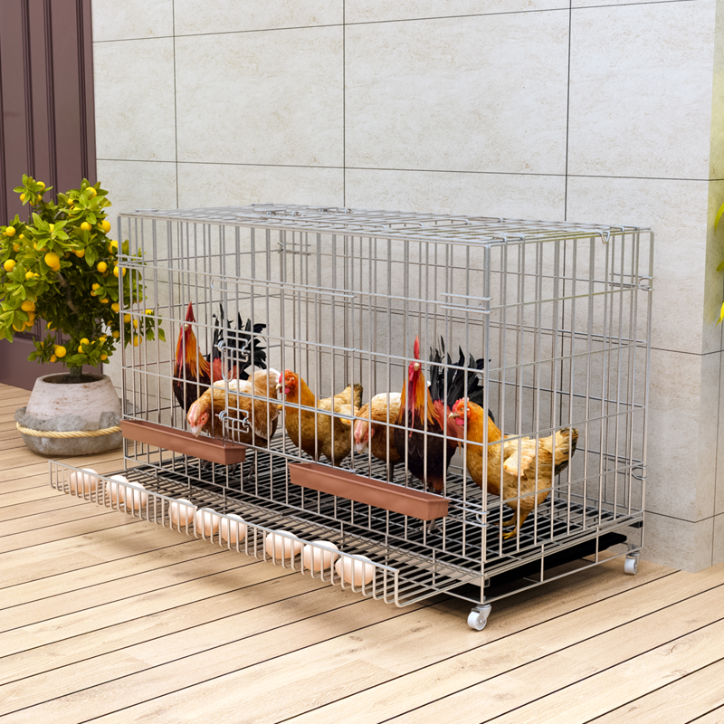 鸡笼子家用养鸡笼大号特大号自动清粪折叠养殖笼鸡舍铁丝网鸭鹅笼
