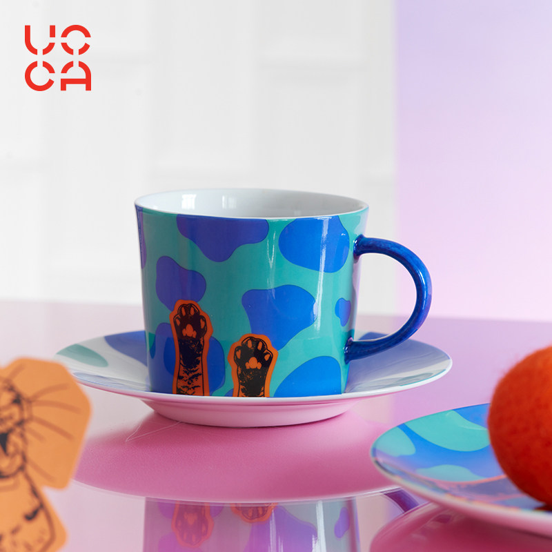 ucca x 几致popcat系列波普艺术猫爪情侣马克杯 送女友生日礼物
