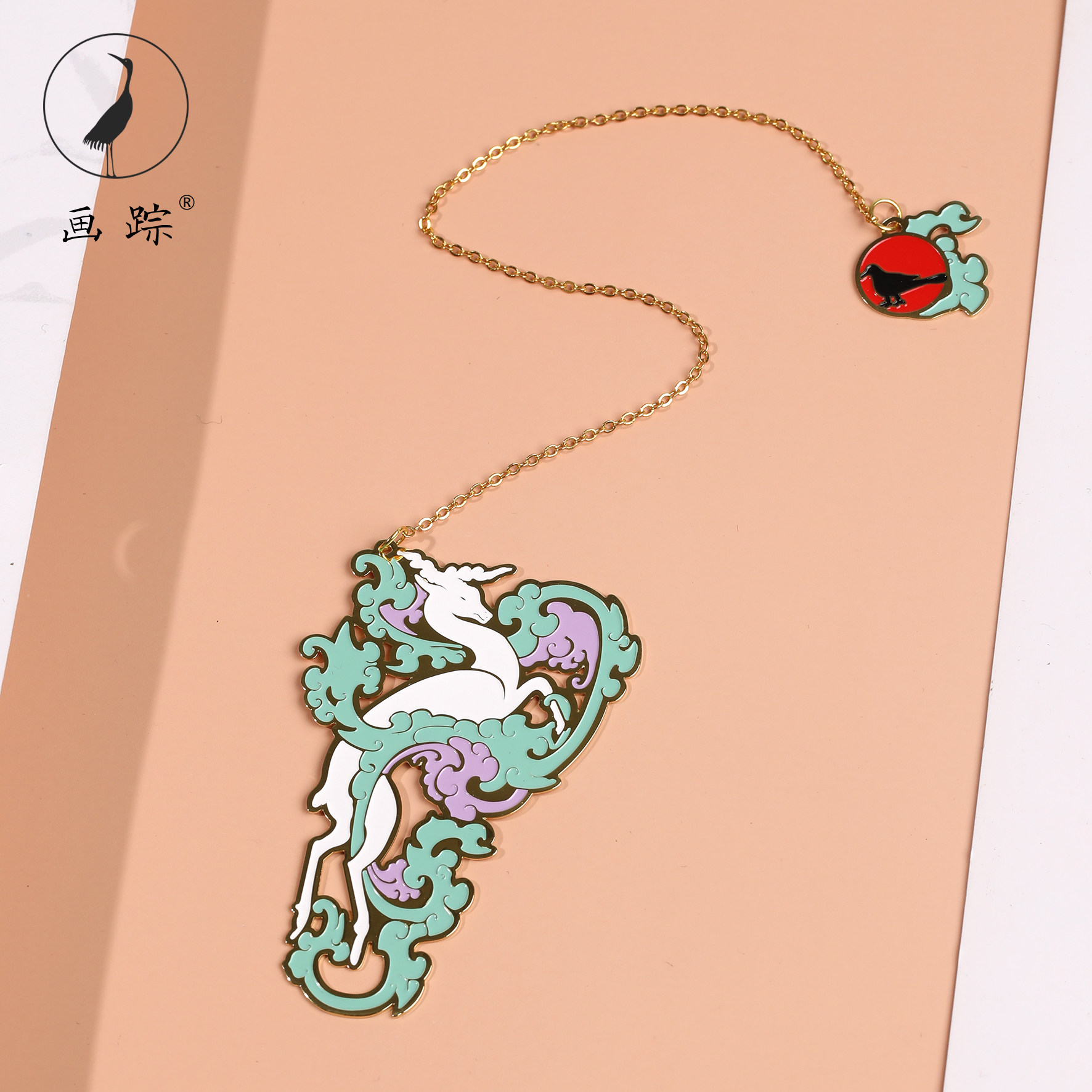 画踪仙山鹿踪书签古典镂空中国风创意博物馆文创礼品学生女孩礼物