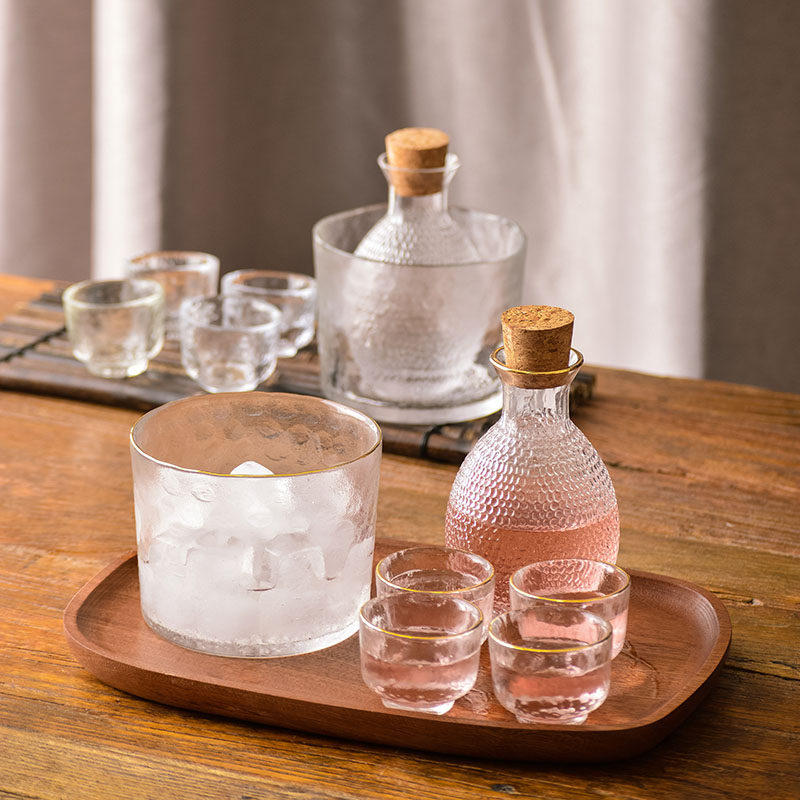 日式清酒酒具套装玻璃温酒器家用一两白酒杯酒壶特色餐厅冰果酒器